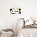Daisy and Bee Welcome Sign, Rustic Daisy Summer Welcome Sign - Image 5
