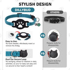 AirTag Cat Collar with Bells, Soft Velvet Cat Collar Breakaway with Airtag - Image 6