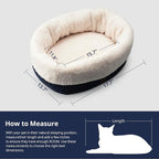 Self Warming Cat Bed, 17.7" x 13.7" Anti-Slip Soft Round Thermal Pet Cushion Bed - Image 5