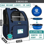 PetAmi Dog Backpack Carrier for Small Large Cat, Ventilated Pet Hiking Backpack - Image 2