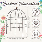 BreezeHug 3 Pack 24 H Peony Cage Climbing Plant Trellis Bird Cage Plant Support - Image 2