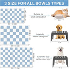 Pet Feeding Mat, Checkered Cat Bowl Mats, Quick Dry Dog Water Dispenser Mats - Image 3