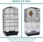ASOCEA Bird Cage Seed Cather, Universal Adjustable Birdcage Cover Skirt Nylon - Image 4