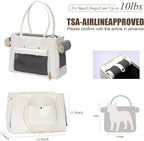 Fashion Pet Carrier Purse for Small Cat and Dog, Luxury Pu Soft-Sided Tote Bag - Image 2