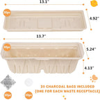 30 Packs Disposable Waste Receptacles Compatible - Image 2