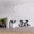 PHJYMXZSNA Black 3D Dog Head Decor Metal Bulldog Wall Sculpture Unique Modern - Image 4