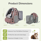Cat Backpack Carrier for Large Cats, Expandable Cat Bubble Backpack, Dog - Image 2