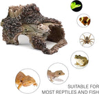 Tree Trunk Cave Aquarium Decoration Reptile Cave Climb Hideout Hideaway - Image 3