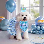 hoyuwak Dog Birthday Party Supplies Girl Dog Birthday Bandana Tutu Set Cute Hat - Image 7