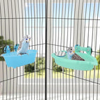 Wontee Bird Bath Box with Mirror Portable Parrot Hanging Bathroom Bathing Tub - Image 2