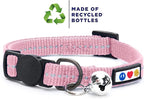 Pawtitas Recycled Pink Reflective Cat Collar – Eco-Friendly Breakaway Safety - Image 2