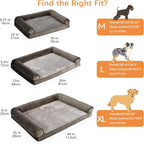 Amazon Basics Dog Bed with Cooling Gel Memory Foam, Pressure-Relief Support - Image 2