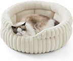Bedsure ComfyFleece™ Cat Bed, Washable Round Cute Cat Beds by BEDSURE