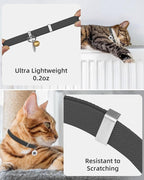 Cat Collar with Bell, Stretch Elastic Quick Release, Non Breakaway Lightweight - Image 3