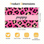 Puppy Feeding Mat 20x12 inch Pink Leopard Print Dog Bowl Placemat Non Slip Mat - Image 6