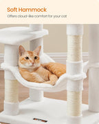 Feandrea Cat Tree, 44.1-Inch Cat Tower, Plush Multi-Level Condo - Image 4