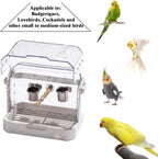 Bird Travel Cage, 10×6.7×8.3 Inches Waterproof & Sturdy Pet Carrier - Image 4