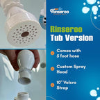 Rinseroo Slip-On Bathtub Faucet Sprayer Attachment. Ultra-Flex Dog Shower - Image 6