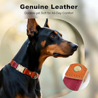 Plutus Pet Genuine Leather & Hemp Dog Collar – Adjustable Heavy Duty Pet Collar - Image 3