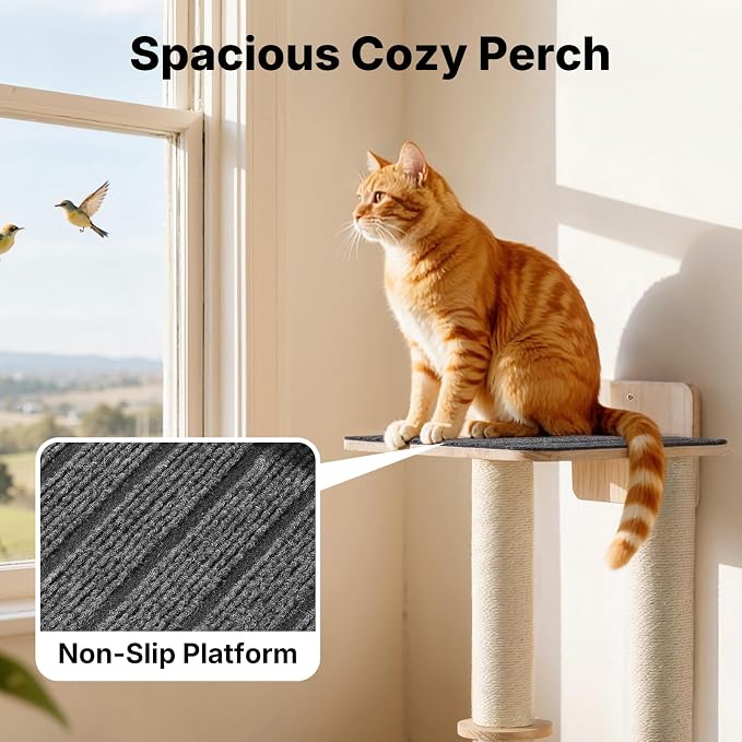Veehoo Cat Wall Shelves, Cats Wall Scratcher Furniture - Image 3