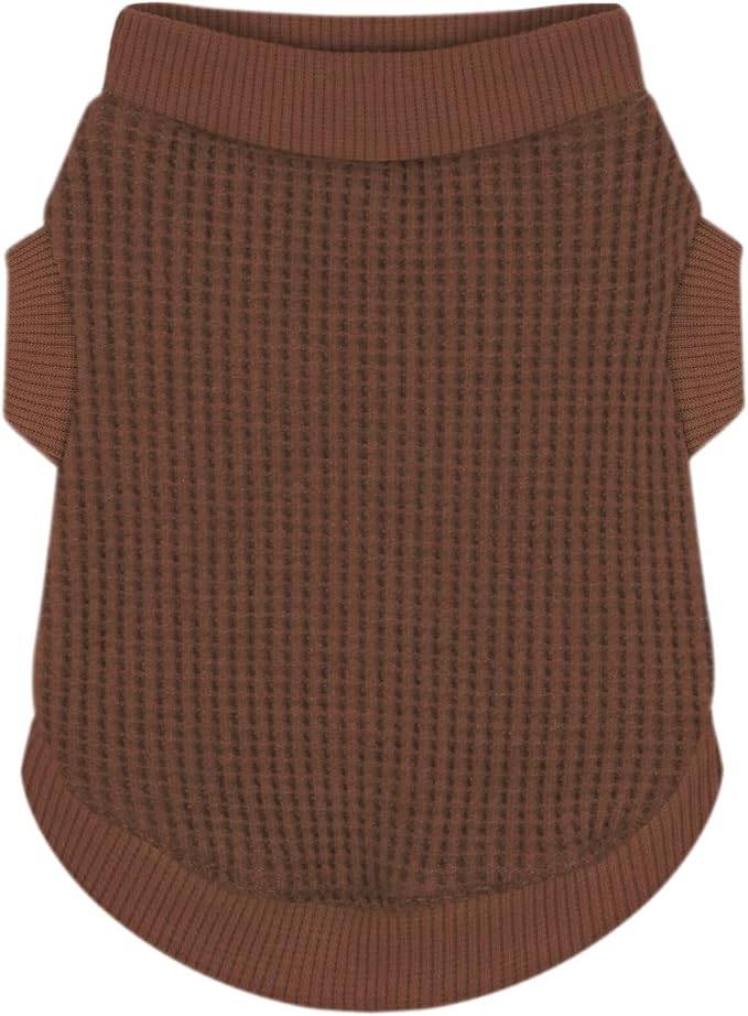 Cozy and Functional Dog Shirts for Small Puppies: Stretchable Brown Attire by Paiaite