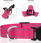 TagME Reflective Nylon Dog Collars, Adjustable Classic Pet Collar - Image 3