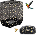 Bird Cage Seed Catcher, Seed Catcher Guard Net Cover, Parrot Nylon Mesh Net by DECKALY