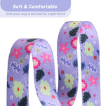 QQPETS Adjustable Soft Dog Collar: Print Flower Pink Multicolor Cute Patterns - Image 3