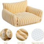 Hollypet Cat Bed Fluffy Plush Mutifuctional Double-Layer Soft Pet Couch - Image 5