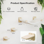 FUKUMARU Cat Wall Hammock with Two Steps Set, Modern Cat Climbing Shelves - Image 5