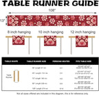 Valentines Day Dog Cat Paw Prints Table Runner, Anniversary Wedding Burlap - Image 3