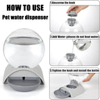 Pet Water Dispenser, 2.8L Automatic Gravity Cat Water Dispenser - Image 3