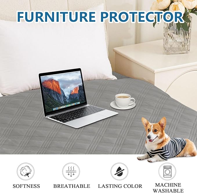 hyha Waterproof Dog Blanket, Reversible Pet Bed Blanket, Soft Sofa Couch Cover - Image 8