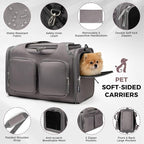 Dog, Cat Carrier for Pets Up to 15 Lbs, Airline Approved Collapsible Soft-Sided - Image 5
