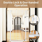 59“ Extra Tall Cat Gate for Doorway：29.4-33.4” Wide Pet Gate, Auto Close/One - Image 4