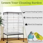 Daoeny Bird Cage Seed Catcher, Large Bird Cage Cover, Adjustable Soft Airy - Image 2