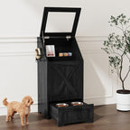 Dog Feeding Station with Storage Cabinet and 2 Elevated Dog Bowls, Hidden Pet - Image 2