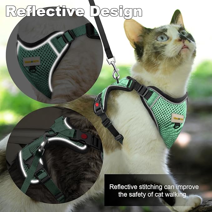 Cat Harness and Leash for Walking, Retractable Cat Harnesses and Leash Set - Image 3