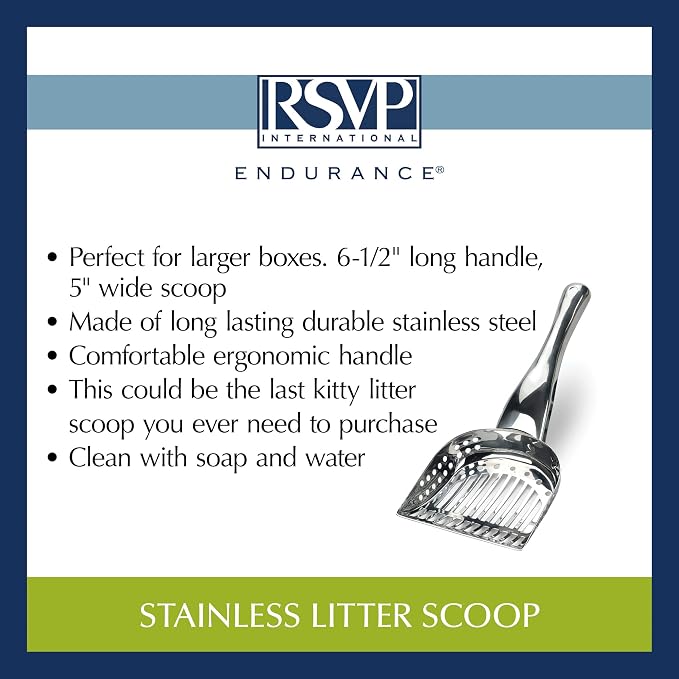 RSVP International Endurance Collection Stainless Steel Kitty Litter Scoop - Image 6