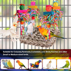 Parakeet Toys Bird Toys Conure Toys Birdcage Stands Bird Foraging Wall Seagrass - Image 3