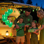 St. Patrick's Day Solar Shamrock Wind Chimes, Birthday Irish Gifts - Image 2