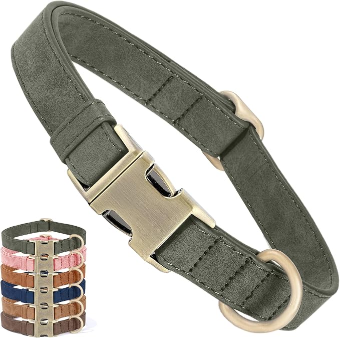 Genuine Leather Dog Collar by HOME