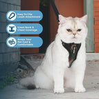 Voyager Escape-Proof Step-in Lock Cat Harness & 5ft Neoprene-Handle Leash Set - Image 5