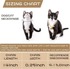 HOWWFALY Dog Collar and Cat Chain Necklace Stainless Steel Adjustable 18K Gold - Image 3