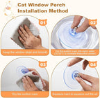 Glow in The Dark Cat Window Perch, Large Foldable Hammock Bed - Image 6