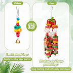 3 Pcs Extra Large Bird Parrot Toy Multicolored Natural Wooden Parrot Cage - Image 5