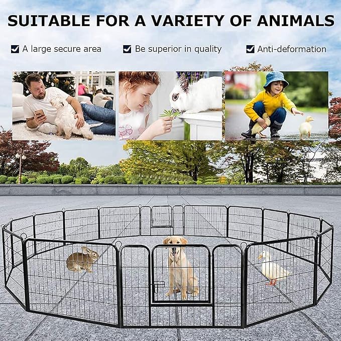 BestPet | Dog Playpen | 24 Inch, 16 Panels | Heavy Duty Metal Pet Exercise Pen - Image 7