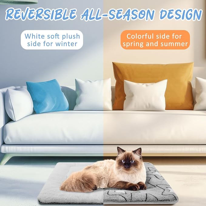 VitalCozy 2 Pack Self Warming Cat Mat Self Heating Pad Bed Reversible Machine - Image 4