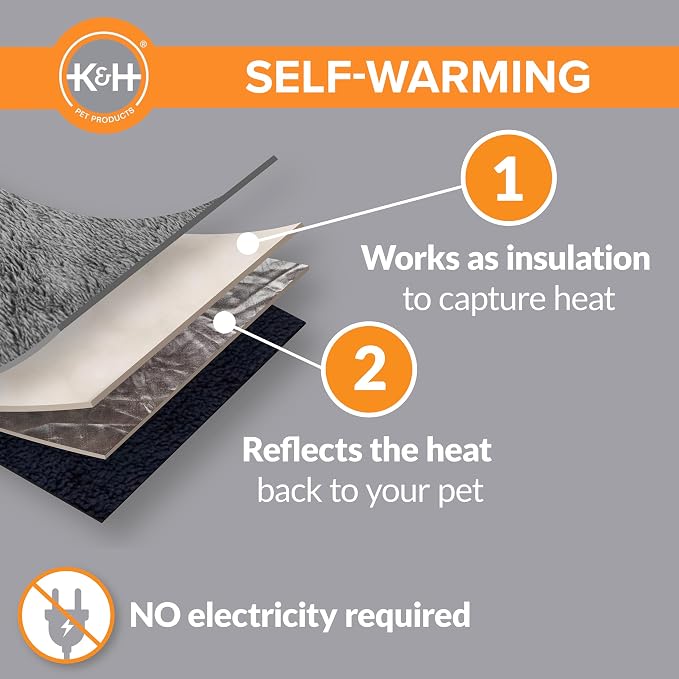 K&H Pet Products Self-Warming Cat Bed Pad, Self Heating Pad - Image 4