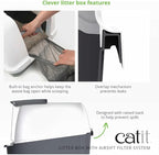 Catit Airsift Jumbo Hooded Litter Pan, Warm Gray/White - Image 3